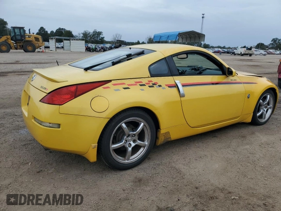 2005 Nissan 350Z Touring with VIN JN1AZ34E15M653473, listed as a Copart auction lot 80001114 with 192,727 mi miles and Non Repairable. Bid and sale history available at DreamBid. Image 3.