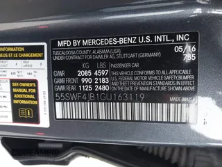 2016 Mercedes-Benz C 300 with VIN 55SWF4JB1GU163119, listed as a IAAI auction lot 42279667 with 114,923 mi miles and . Bid and sale history available at DreamBid. Image 9.
