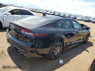 2023 Kia Stinger GT2 with VIN KNAE55LC3P6125444, listed as a Copart auction lot 66313454 with 5,753 mi miles and Salvage Title. Bid and sale history available at carsss.com. Image 3.