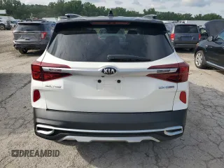 2021 Kia Seltos SX with VIN KNDETCA20M7078855, listed as a Copart auction lot 58071695 with 50,951 mi miles and Salvage title. Bid and sale history available at DreamBid. Image 6.