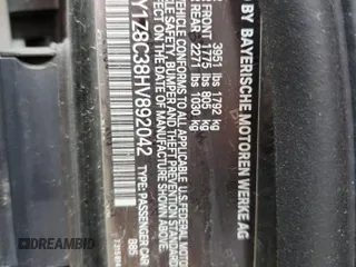 2017 BMW i3 z VIN WBY1Z8C38HV892042, wystawiony jako Copart lot #52039315 z przebiegiem 73 573 mil mil oraz Szkody całkowita. Historia ofert i sprzedaży dostępna na DreamBid. Obrazek 12.