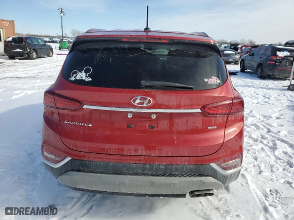 2020 Hyundai Santa Fe SE with VIN 5NMS2CAD5LH174270, listed as a Copart auction lot 45418335 with 52,386 mi miles and Salvage Title. Bid and sale history available at carsss.com. Image 6.