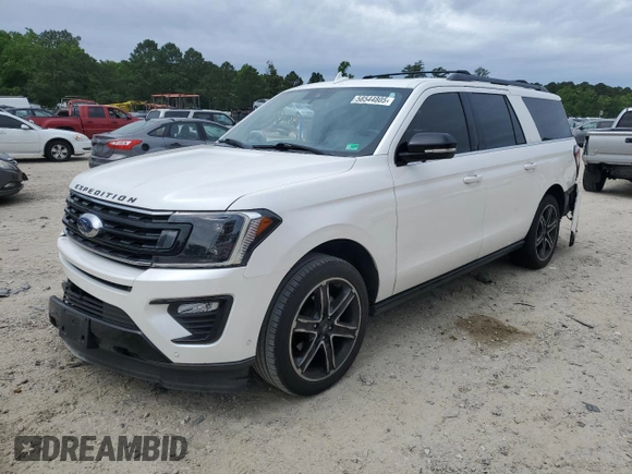 2019 Ford Expedition Max Limited с VIN 1FMJK2AT5KEA10835, выставлен на аукционе Copart как лот 58544805 с пробегом 108 805 миль миль и Списание • Salvage title. История ставок и продаж доступна на DreamBid. Изображение 1.