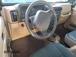 2000 Jeep Wrangler Sahara with VIN 1J4FA59S0YP795198, listed as a Copart auction lot 87920205 with 150,148 mi miles and Salvage Title. Bid and sale history available at carsss.com. Image 8.