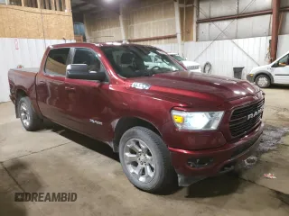 2021 Ram 1500 Big Horn with VIN 1C6SRFFTXMN804714, listed as a Copart auction lot 59614725 with 76,219 mi miles and Clean title. Bid and sale history available at DreamBid. Image 4.