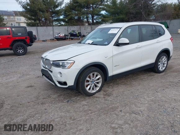 2017 BMW X3 xDrive28i with VIN 5UXWX9C36H0W68556, listed as a IAAI auction lot 41217277 with 120,572 mi miles and . Bid and sale history available at DreamBid. Image 2.