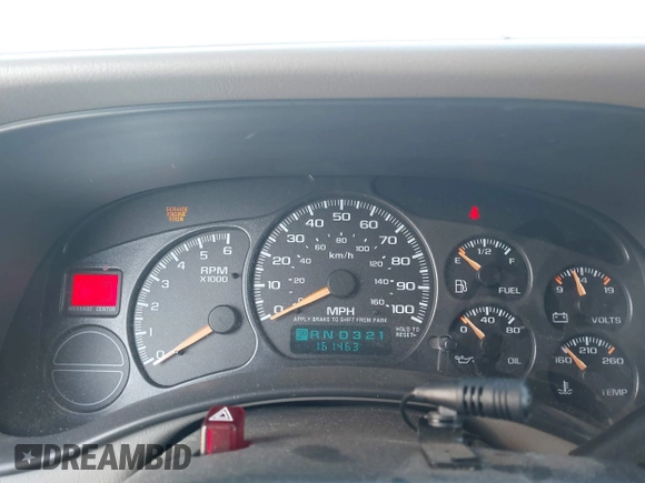 2001 Chevrolet Tahoe LT with VIN 1GNEK13T71J262435, listed as a IAAI auction lot 41850758 with 161,463 mi miles. Bid and sale history available at carsss.com. Image 7.