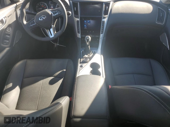 2024 Infiniti Q50 Luxe with VIN JN1EV7BR0RM631433, listed as a Copart auction lot 74363754 with 4,825 mi miles and Salvage Title. Bid and sale history available at DreamBid. Image 8.