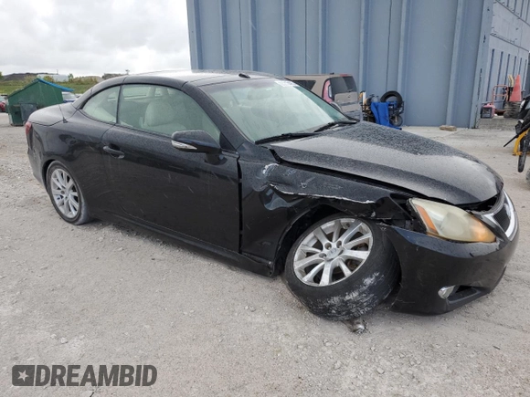 2010 Lexus IS 250 C with VIN JTHFF2C22A2502479, listed as a Copart auction lot 63217475 with 124,240 mi miles and Salvage title. Bid and sale history available at DreamBid. Image 4.