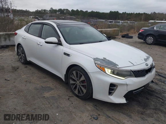 2016 Kia Optima SX Turbo with VIN 5XXGW4L26GG021476, listed as a IAAI auction lot 41737714 with 244,739 mi miles and . Bid and sale history available at carsss.com. Image 1.