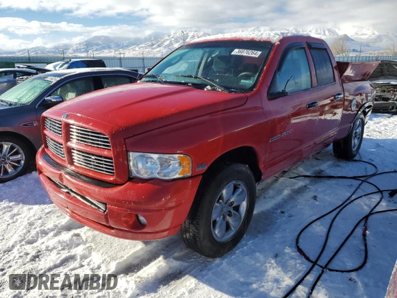 2005 Dodge 1500 SLT with VIN 1D7HU18D65S334765, listed as a Copart auction lot 71989294 with 219,265 mi miles and Salvage Title. Bid and sale history available at DreamBid. Image 1.