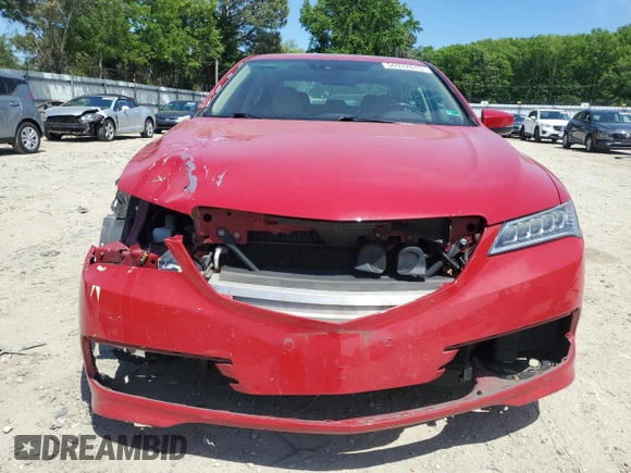 2017 Acura TLX Technology with VIN 19UUB1F50HA010071, listed as a Copart auction lot 56972615 with 124,740 mi miles and Salvage title. Bid and sale history available at DreamBid. Image 5.