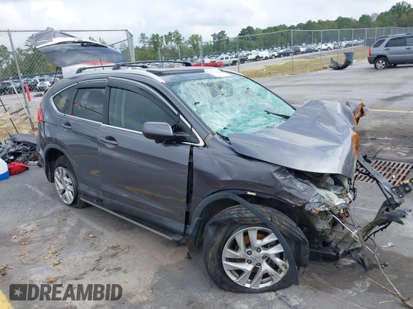 2015 Honda CR-V EX-L with VIN 2HKRM4H73FH606201, listed as a IAAI auction lot 40490815 with 24,219 mi miles and . Bid and sale history available at carsss.com. Image 1.