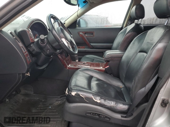 2004 Infiniti FX with VIN JNRAS08W04X214393, listed as a Copart auction lot 43375155 with Not Provided miles and Clean Title. Bid and sale history available at DreamBid. Image 7.