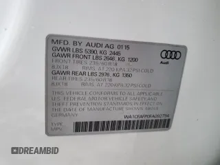2015 Audi Q5 Premium with VIN WA1CFAFP0FA092794, listed as a Copart auction lot 41754875 with 165,804 mi miles and Salvage Title. Bid and sale history available at carsss.com. Image 13.
