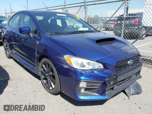2021 Subaru WRX Premium with VIN JF1VA1C63M9814059, listed as a IAAI auction lot 42039228 with 87,437 mi miles. Bid and sale history available at carsss.com. Image 1.