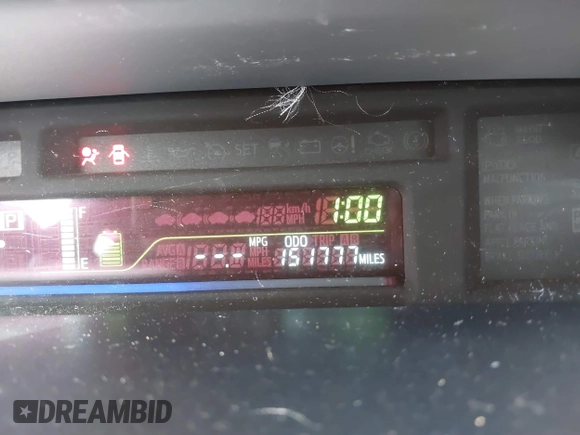 2013 Toyota Prius Two with VIN JTDZN3EU3D3237933, listed as a IAAI auction lot 41722468 with 151,777 mi miles and . Bid and sale history available at carsss.com. Image 16.