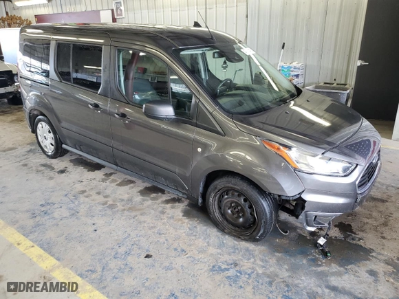 2019 Ford Transit Connect Wagon XLT with VIN NM0GE9F27K1415968, listed as a Copart auction lot 47727415 with 0 mi miles and Salvage Title. Bid and sale history available at carsss.com. Image 4.