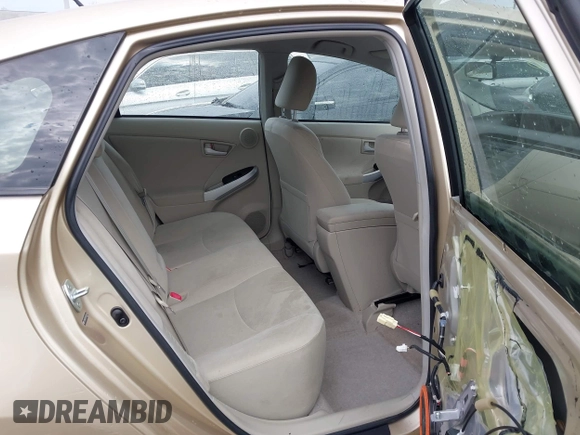 2011 Toyota Prius I with VIN JTDKN3DU3B1382269, listed as a IAAI auction lot 41982096 with 36,600 mi miles. Bid and sale history available at carsss.com. Image 8.