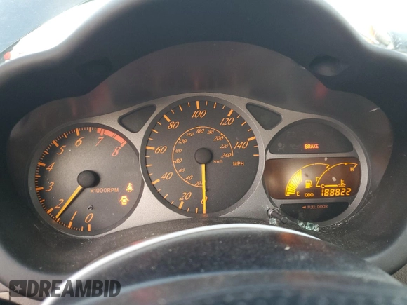 2002 Toyota Celica GT with VIN JTDDR32T720138265, listed as a Copart auction lot 87661215 with 188,822 mi miles and Salvage Title. Bid and sale history available at carsss.com. Image 9.