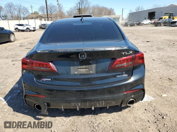 2018 Acura TLX w/A-SPEC Pkg with VIN 19UUB3F62JA005514, listed as a Copart auction lot 48353655 with 0 mi miles and Salvage Title. Bid and sale history available at carsss.com. Image 6.