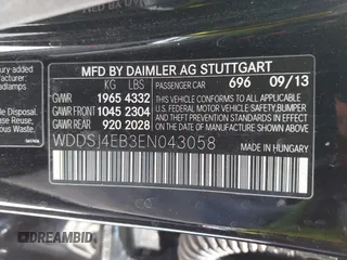 2014 Mercedes-Benz CLA 250 z VIN WDDSJ4EB3EN043058, wystawiony jako IAAI lot #42183317 z przebiegiem 147 440 mil mil oraz . Historia ofert i sprzedaży dostępna na DreamBid. Obrazek 9.