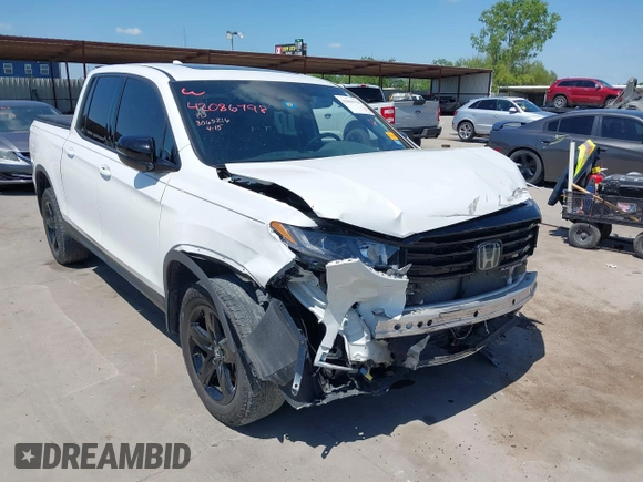 2023 Honda Ridgeline Black Edition with VIN 5FPYK3F8XPB009920, listed as a IAAI auction lot 42086798 with 37,192 mi miles and . Bid and sale history available at DreamBid. Image 1.