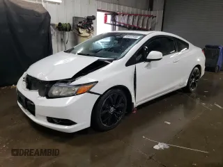 2012 Honda Civic Cpe Si with VIN 2HGFG4A55CH706776, listed as a Copart auction lot 46402585 with 121,871 mi miles and Salvage Title. Bid and sale history available at carsss.com. Image 1.