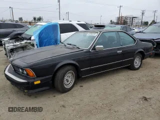 1986 BMW 6 Series 635CSi with VIN WBAEC8408G0613495, listed as a Copart auction lot 50785225 with 149,434 mi miles and Clean Title. Bid and sale history available at carsss.com. Image 1.