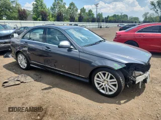 2009 Mercedes-Benz C 300 Sport with VIN WDDGF81X29F256566, listed as a Copart auction lot 66150805 with 125,243 mi miles and Salvage title. Bid and sale history available at DreamBid. Image 4.