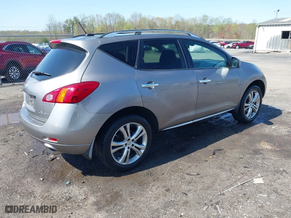 2010 Nissan Murano LE with VIN JN8AZ1MW8AW128584, listed as a IAAI auction lot 41913899 with 96,039 mi miles. Bid and sale history available at carsss.com. Image 4.