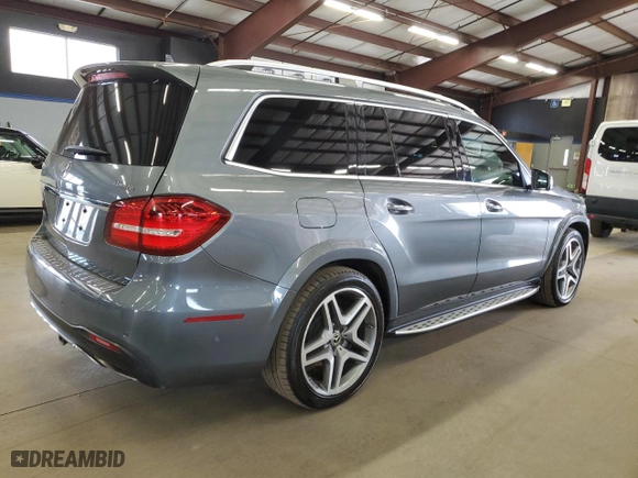 2017 Mercedes-Benz GLS with VIN 4JGDF7DE8HA906607, listed as a Copart auction lot 54555835 with 124,702 mi miles and Clean Title. Bid and sale history available at carsss.com. Image 3.
