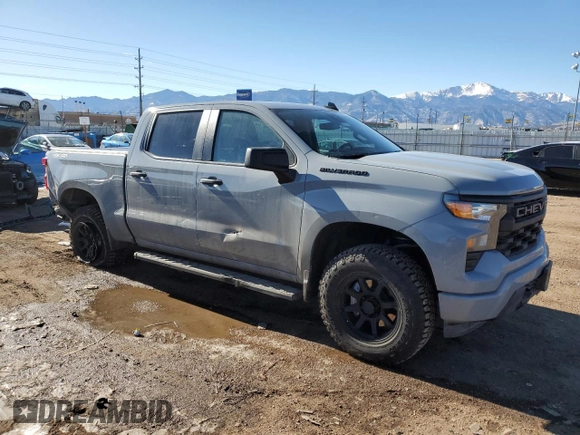 2024 Chevrolet Silverado 1500 Custom with VIN 3GCPDBEK6RG223886, listed as a Copart auction lot 41751785 with 23,300 mi miles and Salvage Title. Bid and sale history available at DreamBid. Image 4.