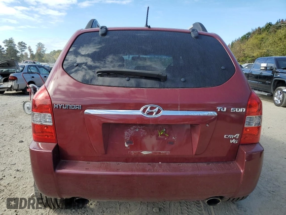 2006 Hyundai Tucson GLS with VIN KM8JN72D86U375517, listed as a Copart auction lot 77829324 with 191,899 mi miles and Salvage Title. Bid and sale history available at carsss.com. Image 6.