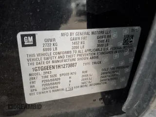 2017 GMC Canyon 4WD Denali with VIN 1GTG6EEN1H1273887, listed as a Copart auction lot 45037445 with 71,035 mi miles and Salvage Title. Bid and sale history available at carsss.com. Image 12.