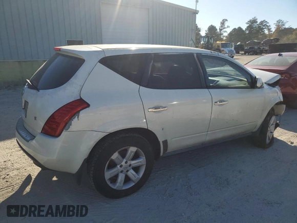 2006 Nissan Murano S with VIN JN8AZ08TX6W415345, listed as a Copart auction lot 78398824 with 240,480 mi miles and Salvage title. Bid and sale history available at DreamBid. Image 3.