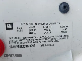 2002 Chevrolet Impala LS z VIN 2G1WH55K129120790, wystawiony jako IAAI lot #42276624 z przebiegiem 211 395 mil mil oraz . Historia ofert i sprzedaży dostępna na DreamBid. Obrazek 9.