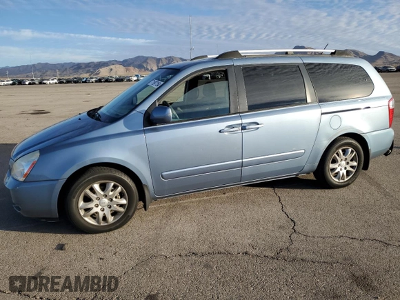 2009 Kia Sedona EX with VIN KNDMB233196275030, listed as a Copart auction lot 71997154 with 96,777 mi miles and Salvage Title. Bid and sale history available at carsss.com. Image 1.