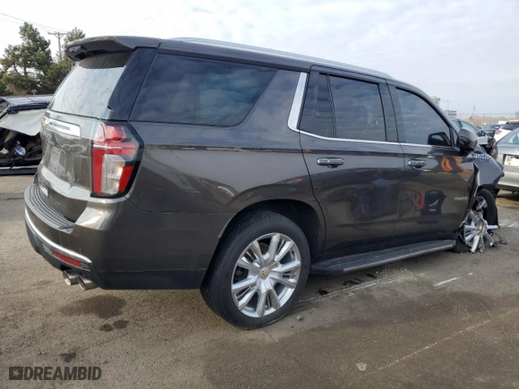 2021 Chevrolet Tahoe High Country with VIN 1GNSKTKL6MR336370, listed as a Copart auction lot 47237865 with 0 mi miles and Salvage Title. Bid and sale history available at carsss.com. Image 3.