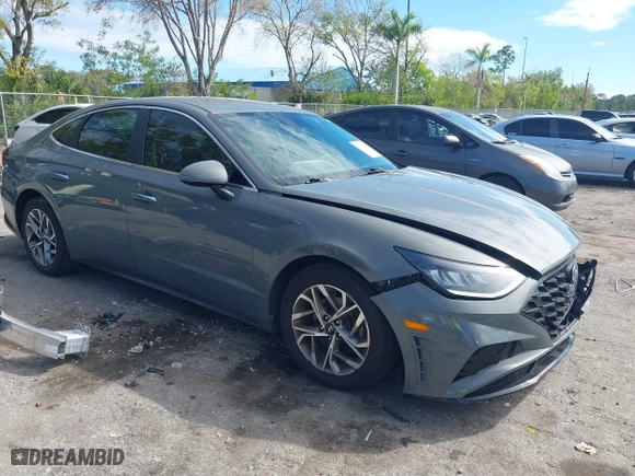 2020 Hyundai Sonata SEL with VIN 5NPEF4JA7LH060559, listed as a IAAI auction lot 41673158 with 56,954 mi miles. Bid and sale history available at carsss.com. Image 1.
