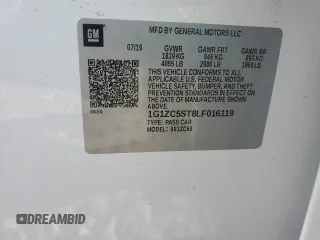2020 Chevrolet Malibu LS with VIN 1G1ZC5ST8LF016119, listed as a Copart auction lot 52094775 with 176,254 mi miles and Salvage Title. Bid and sale history available at DreamBid. Image 13.