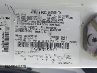 2016 Ford Fusion SE z VIN 3FA6P0H78GR200177, wystawiony jako IAAI lot #41785542 z przebiegiem Nie podano mil oraz . Historia ofert i sprzedaży dostępna na DreamBid. Obrazek 9.