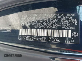 2006 Lexus SC 430 с VIN JTHFN48YX69000992, выставлен на аукционе IAAI как лот 42408844 с пробегом 177 985 миль миль и . История ставок и продаж доступна на DreamBid. Изображение 9.