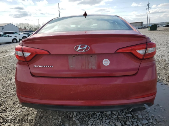 2017 Hyundai Sonata SE with VIN 5NPE24AF1HH526002, listed as a Copart auction lot 52179505 with 95,020 mi miles and Salvage Title. Bid and sale history available at carsss.com. Image 6.