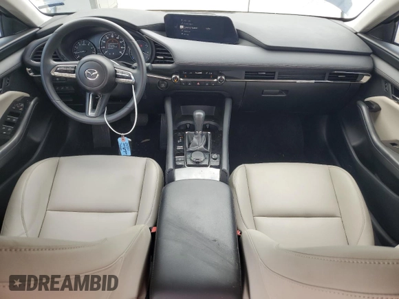 2023 Mazda 3 S Carbon Edition with VIN 3MZBPACM9PM366679, listed as a Copart auction lot 55825035 with 19,745 mi miles and Salvage title. Bid and sale history available at DreamBid. Image 8.