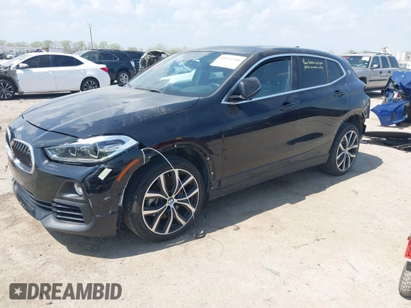 2018 BMW X2 xDrive28i with VIN WBXYJ5C33JEF80454, listed as a IAAI auction lot 41876188 with 34,596 mi miles. Bid and sale history available at carsss.com. Image 2.