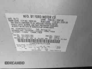 2015 Ford Taurus Limited with VIN 1FAHP2F81FG171224, listed as a IAAI auction lot 42250645 with 125,395 mi miles and . Bid and sale history available at DreamBid. Image 9.