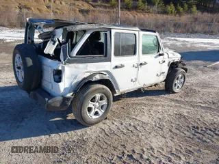2021 Jeep Wrangler Unlimited Sport S with VIN 1C4HJXDG8MW841292, listed as a IAAI auction lot 41431503 with Not Provided miles and . Bid and sale history available at DreamBid. Image 4.