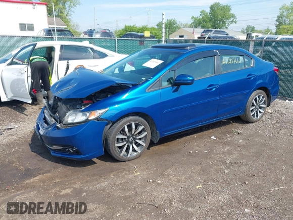 2014 Honda Civic EX-L with VIN 2HGFB2F92EH547183, listed as a IAAI auction lot 42207661 with 74,867 mi miles and . Bid and sale history available at DreamBid. Image 2.