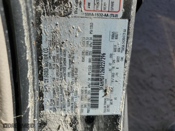 2006 Ford Fusion SE with VIN 3FAHP07126R227296, listed as a Copart auction lot 75893964 with 0 mi miles and Non Repairable. Bid and sale history available at carsss.com. Image 13.